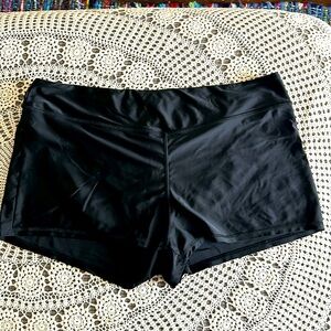 Black swim trunks